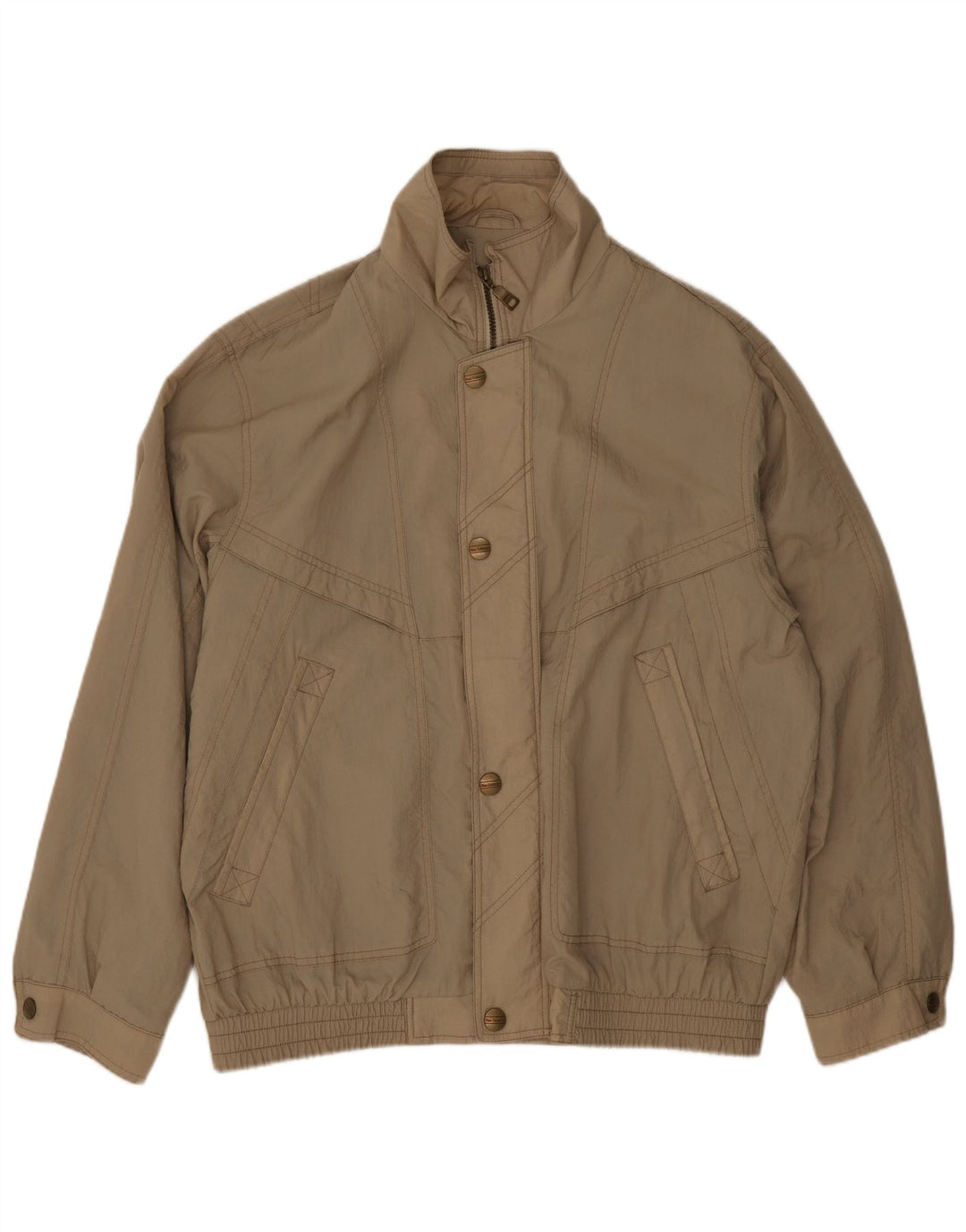 Chaqueta bomber vintage para hombre Reino Unido 42 XL Poliéster beige