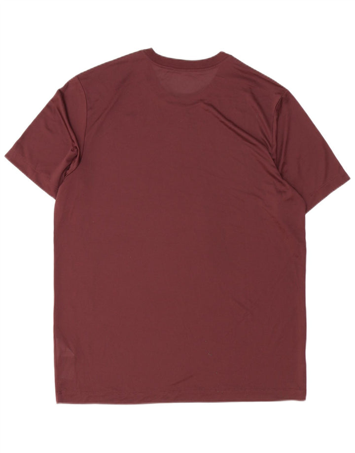 Nike Mens Dri Fit Camiseta Top Grande Poliéster Borgoña