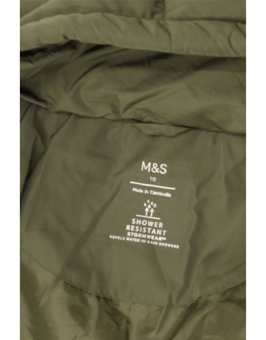 Marks & Spencer Chaqueta Acolchada Extragrande con Capucha para Mujer UK 10 Small Green