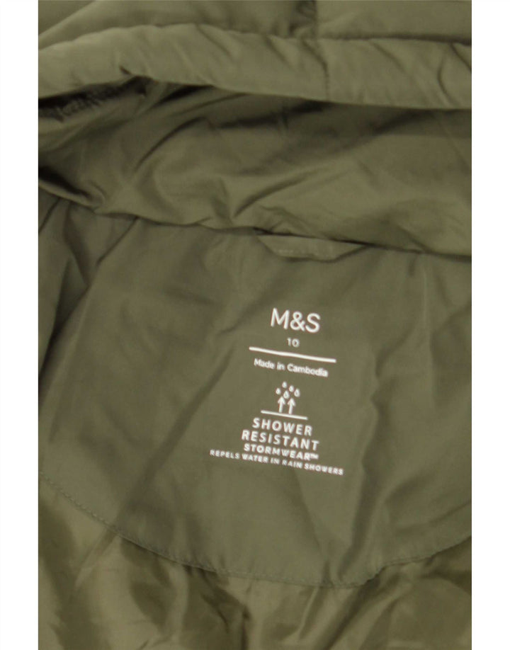 Marks & Spencer Chaqueta Acolchada Extragrande con Capucha para Mujer UK 10 Small Green