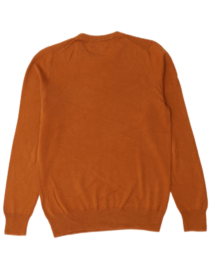 Marks & Spencer - Jersey de cuello redondo para hombre, talla pequeña, algodón marrón