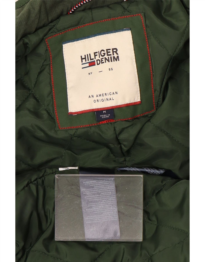 TOMMY HILFIGER Abrigo para mujer UK 12 Algodón verde medio