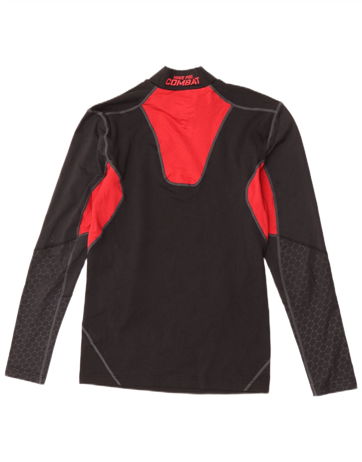 Camiseta Nike Dri Fit Graphic de manga larga con bloques de color negro mediano para hombre