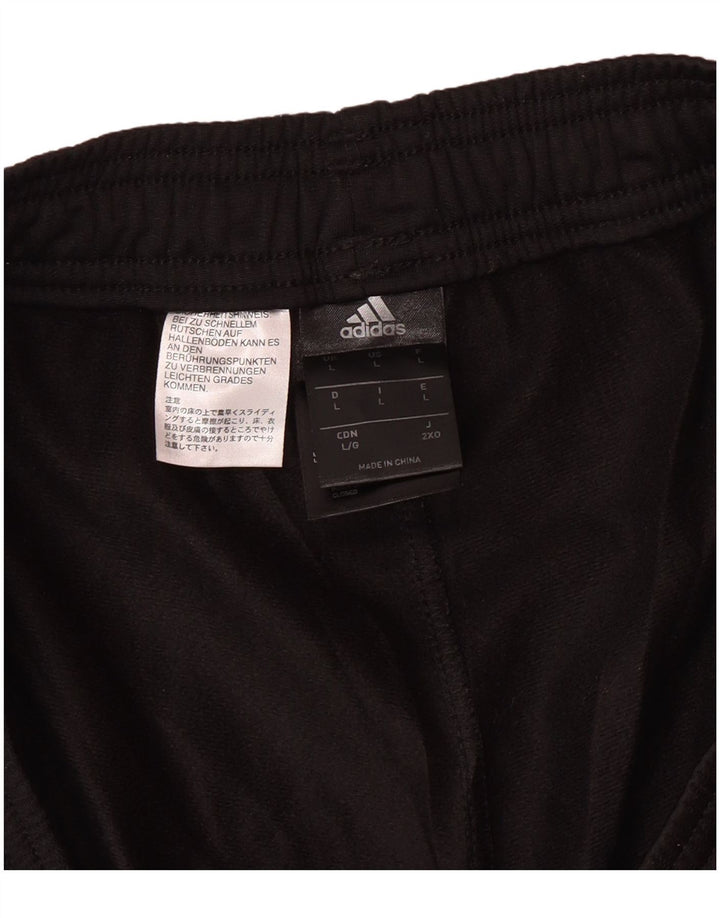 ADIDAS Pantalón de chándal para hombre Grande Negro Colorblock Poliéster