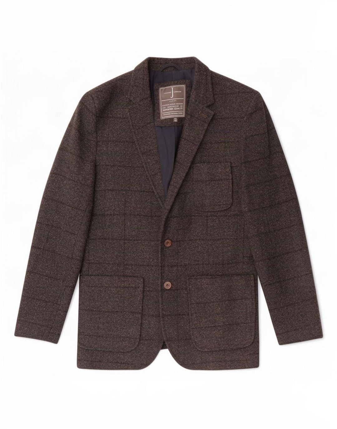 Jasper Conran Chaqueta tipo blazer de 2 botones para hombre Reino Unido 40 Lana a cuadros gris grande