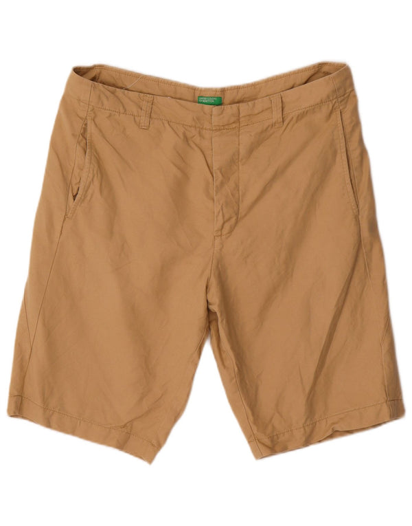 Pantalones Cortos Chinos Benetton Hombre IT 48 Medium W34 Beige Algodón