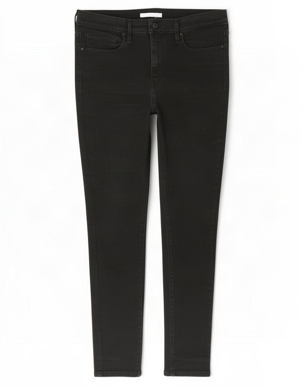 Levi's Vaqueros pitillo moldeadores de cintura alta para mujer W32 L32 Algodón negro