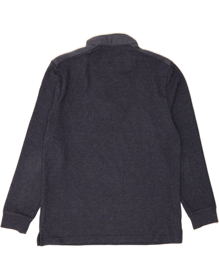 PIERRE CARDIN Mens Zip Neck Sweatshirt Jumper Large Navy Blue Vintage Pierre Cardin and Second-Hand Pierre Cardin from Messina Hembry 