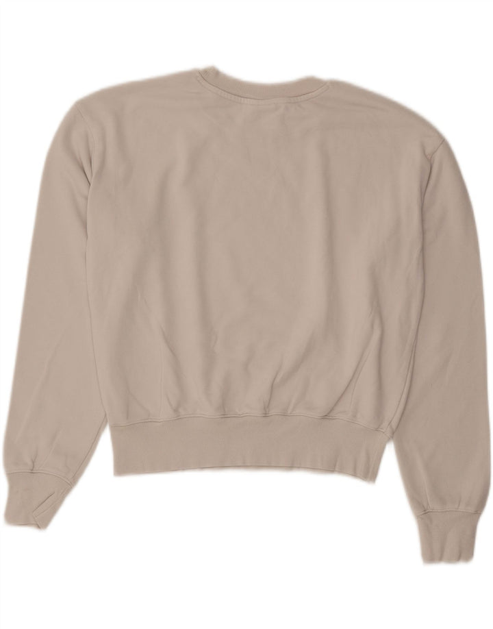 CHAMPION Sudadera con gráfico corto para mujer, talla 44, color beige medio