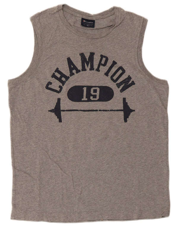 Champion Camiseta Sin Mangas Con Gráfico Gris Medio