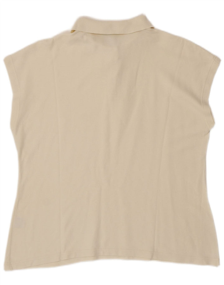 FILA Polo sin mangas para mujer IT 54 2XL Algodón blanco roto