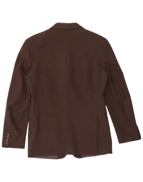 Sisley Chaqueta tipo blazer de 4 botones para hombre IT 46 Small Marrón Poliéster
