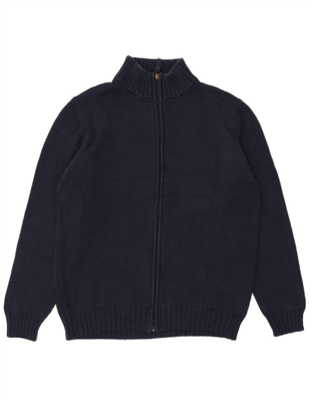 Zara Hombre Cárdigan Suéter Grande Azul Marino