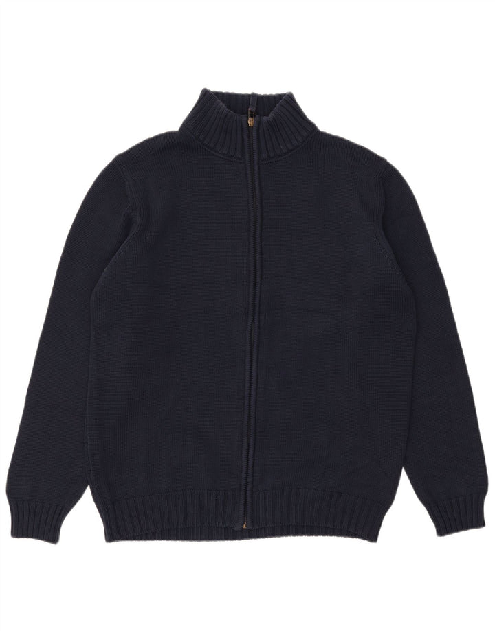 Zara Hombre Cárdigan Suéter Grande Azul Marino