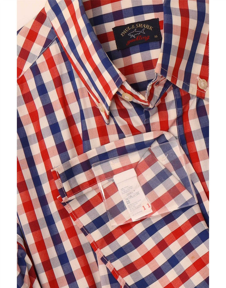 Paul & Shark Camisa para hombre Talla 39 Mediana Algodón a cuadros multicolor
