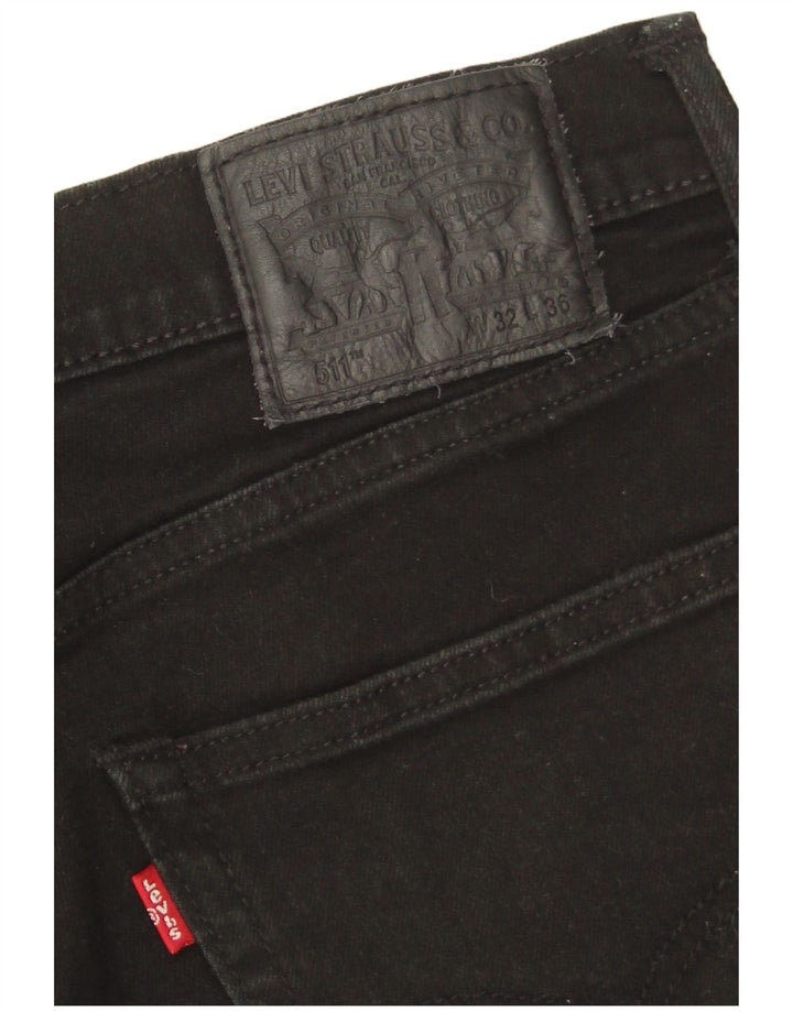 Levi's Hombre 511 Slim Jeans W32 L36 Algodón Negro