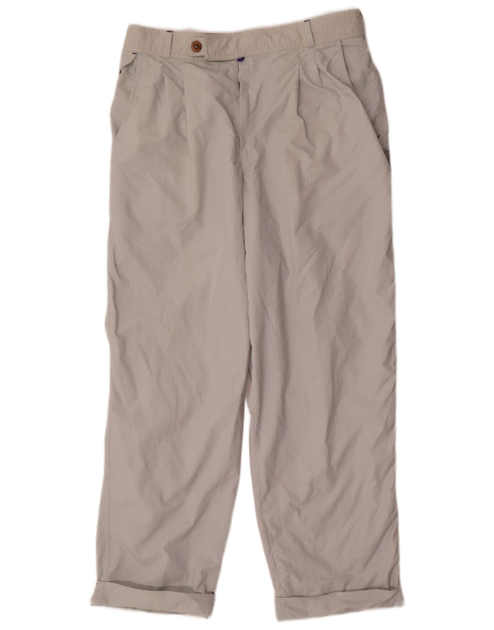Tactel Pantalón chino con pinzas para hombre W36 L30 Poliamida gris