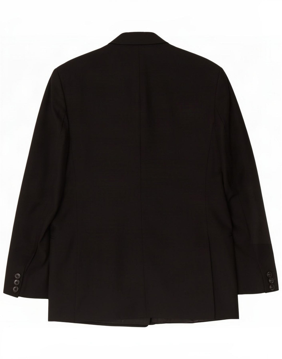 Vintage hombres doble pecho Blazer chaqueta Reino Unido 38 medio negro lana virgen