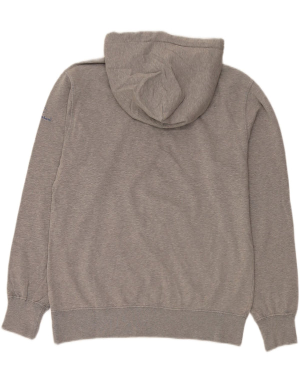 Champion Mens Italia Graphic Hoodie Jumper Large Grey Flecked Cotton