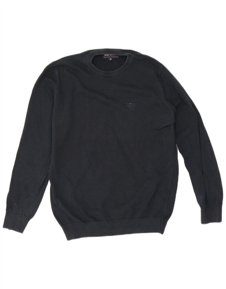 Barbour Jersey De Cuello Redondo Para Hombre Jersey De Algodón Azul Marino Medio