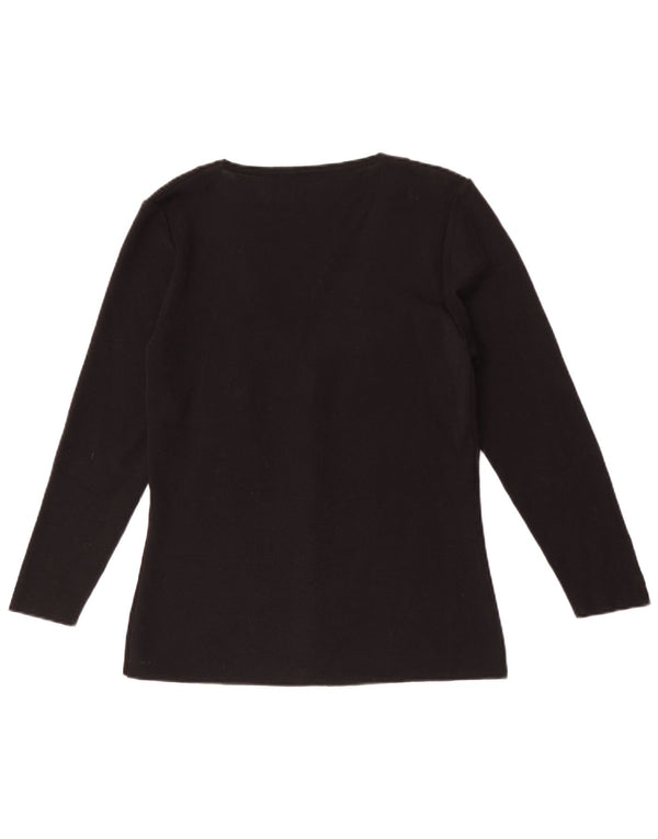 Francesca Womens By Sottini Cardigan Sweater UK 40 Grande Lana Floral Negra