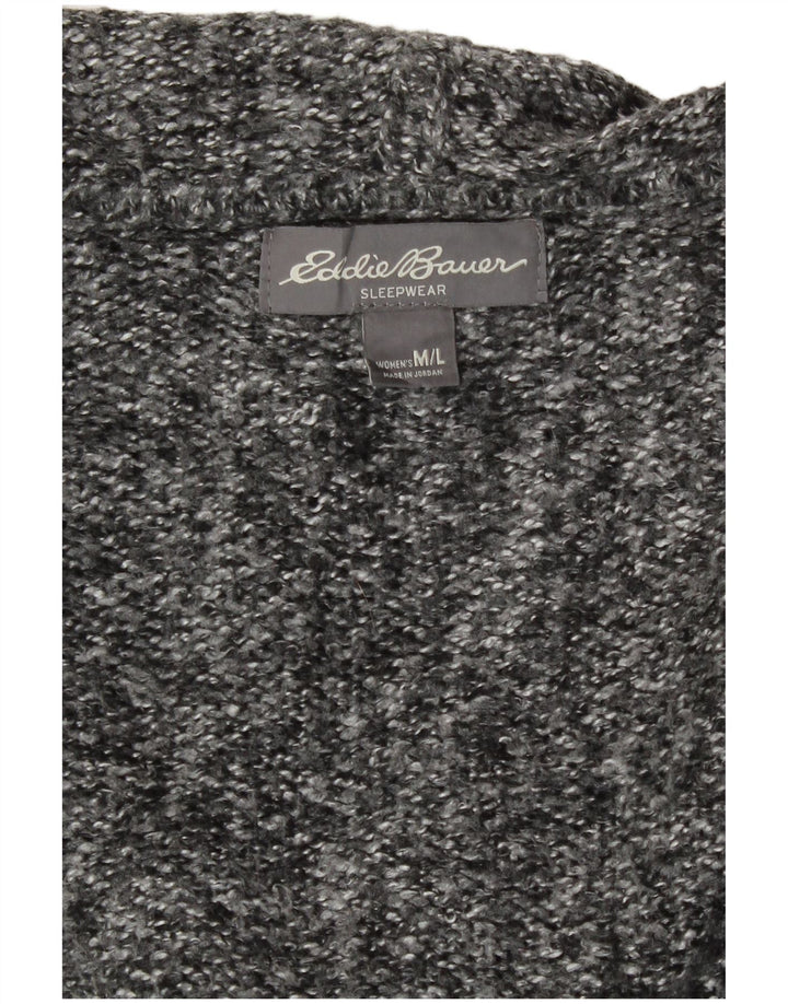 Eddie Bauer Suéter tipo cárdigan con capucha para mujer Reino Unido 14 Gris medio moteado