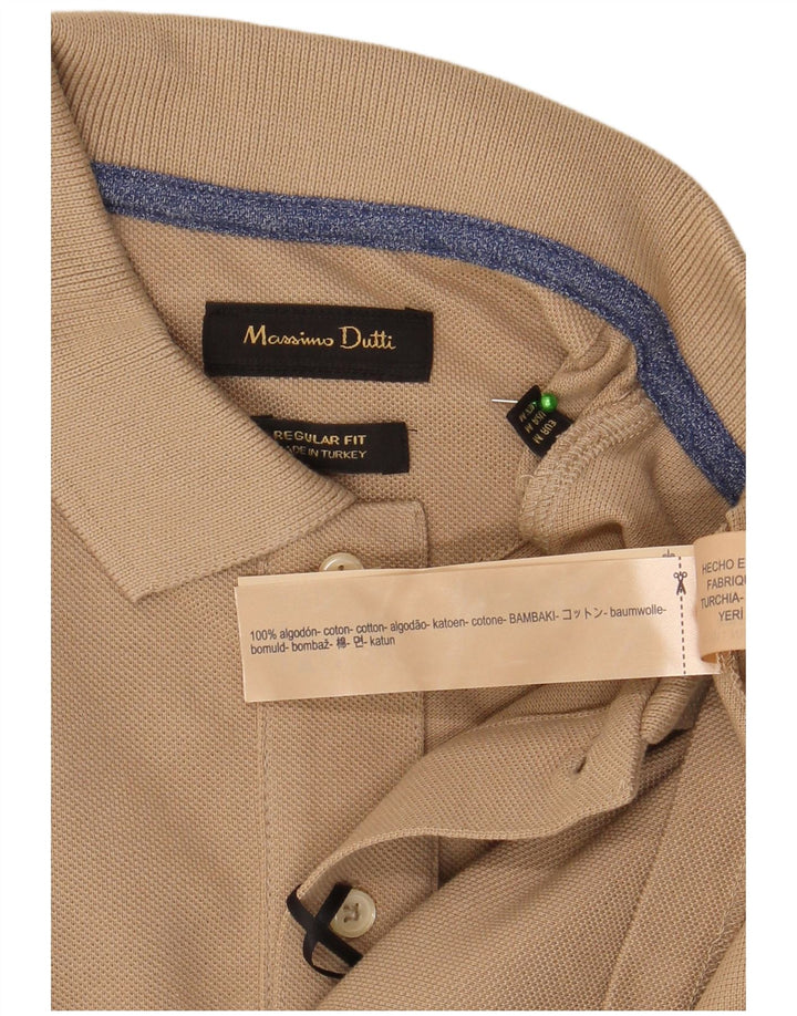Massimo Dutti Polo Regular Fit Algodón Beige Medio Hombre