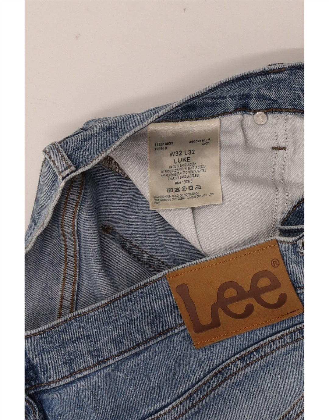 Vaqueros Lee Luke Slim para Hombre W32 L32 Algodón Azul