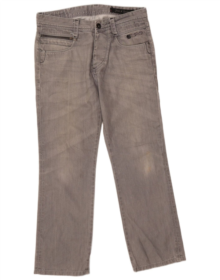 Jack & Jones Vaqueros rectos para hombre W33 L29 Gris
