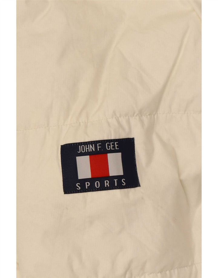John F Gee Chaqueta acolchada para hombre UK 40 Large Poliamida blanca