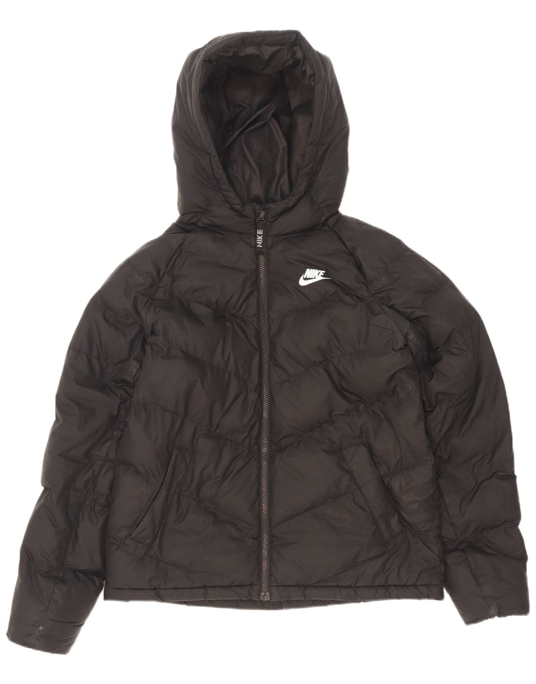 Nike Chaqueta acolchada con capucha para niño 13-14 años XL Negro Poliéster