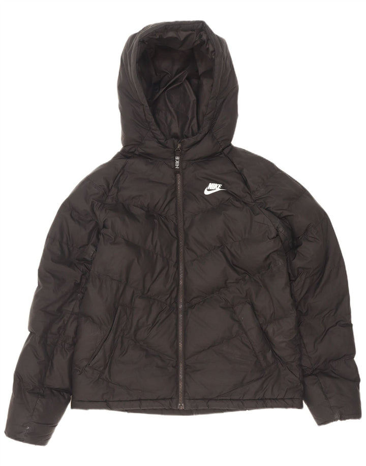 Nike Chaqueta acolchada con capucha para niño 13-14 años XL Negro Poliéster