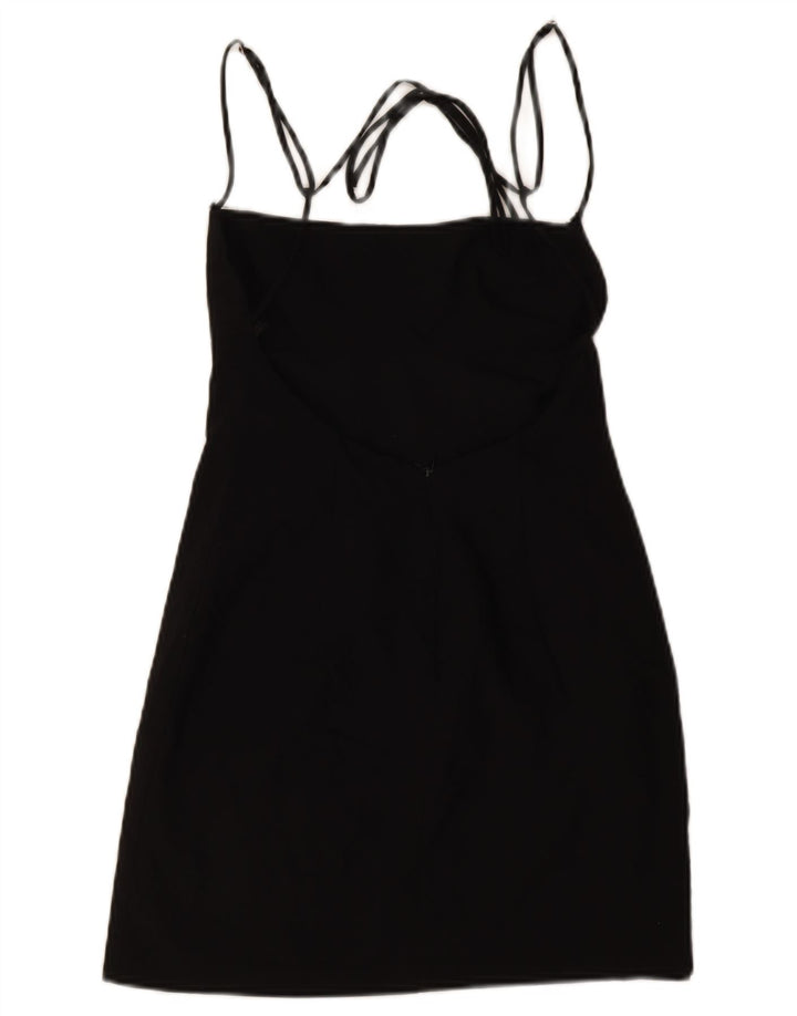 Zara Mujer Mini Vestido Con Hombros Descubiertos Reino Unido 44 Mediano Negro