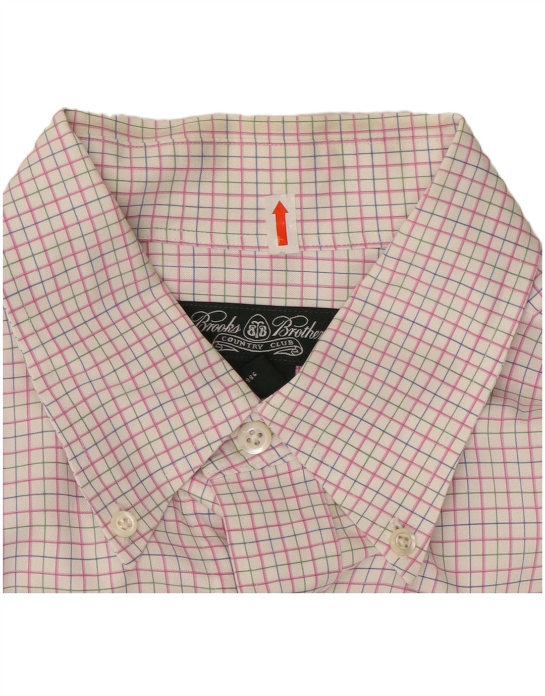 BROOKS BROTHERS Camisa para hombre de algodón a cuadros rosa grande