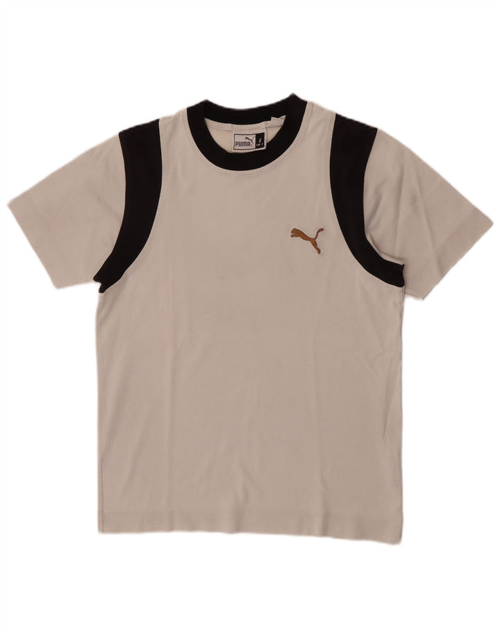 Camiseta Puma Hombre Top Small Blanco Colorblock
