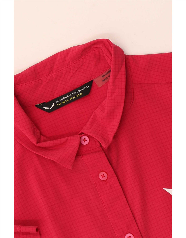 Camisa de manga corta para mujer Dolomite IT 40 Small Pink Check