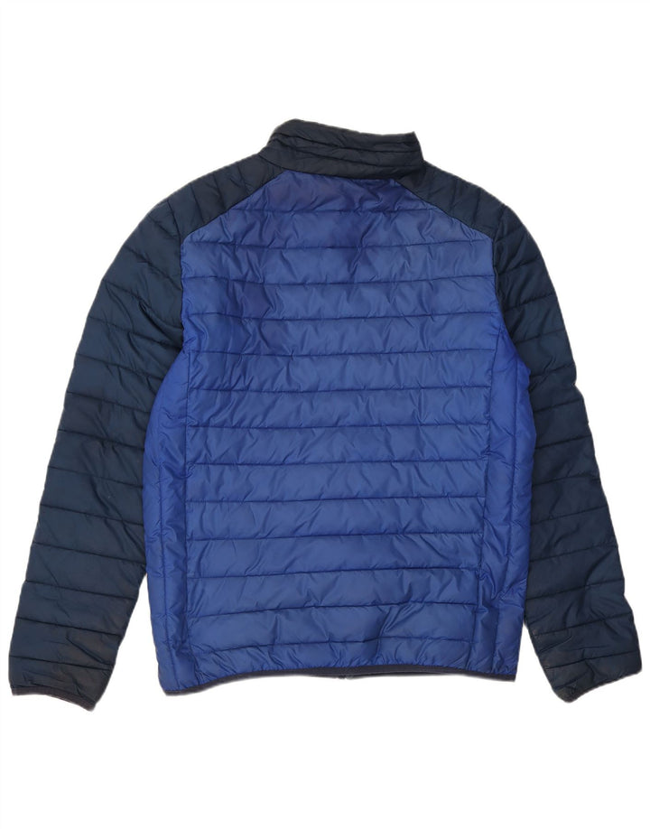 Ellesse Chaqueta acolchada para hombre ES 38 Poliéster color block azul medio