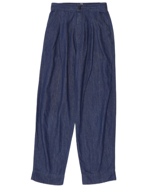 Topshop Pantalones Casuales de Cintura Alta para Mujer UK 8 Small W26 L31 Azul