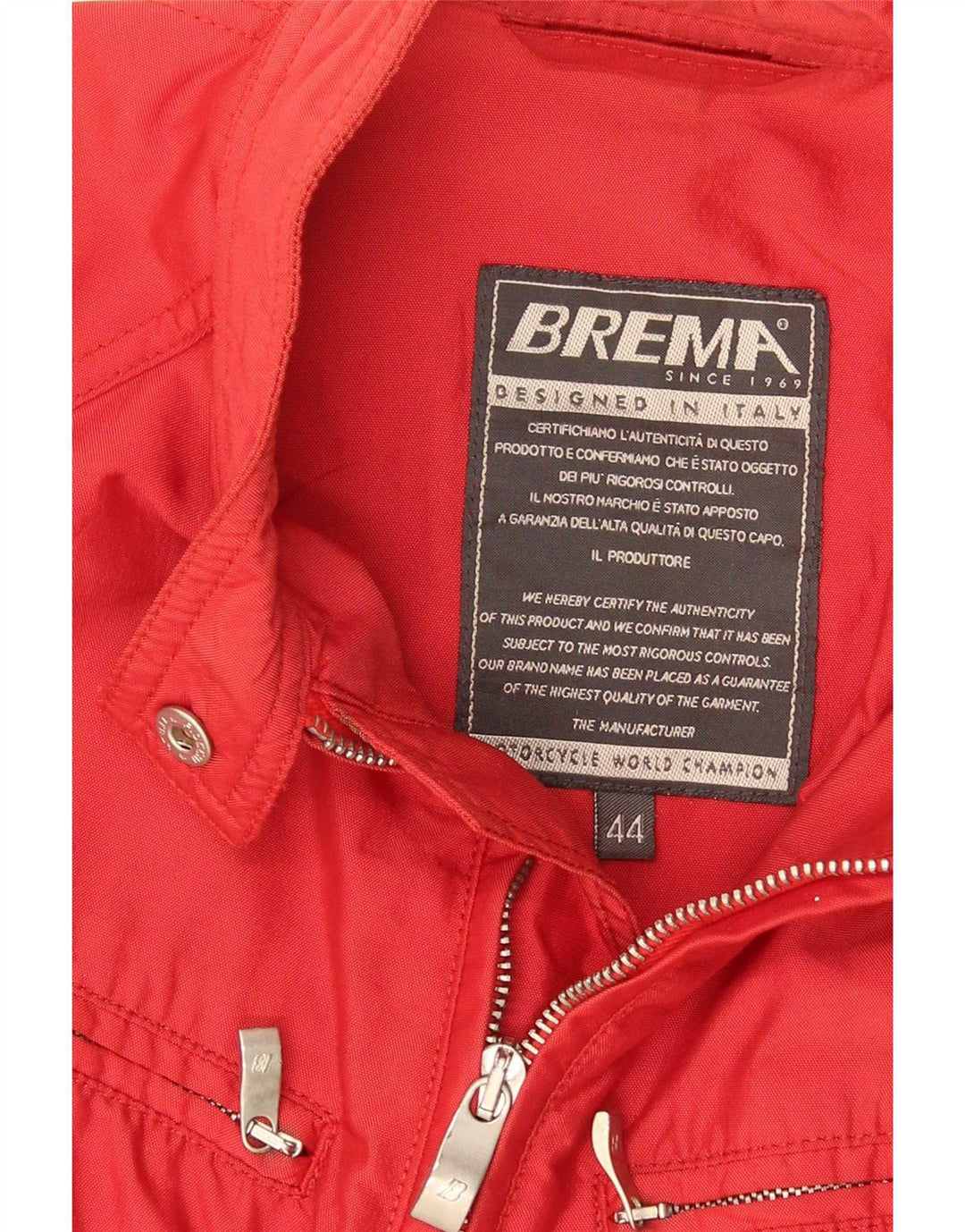 Chaqueta Biker Brema Mujer IT 44 Medium Rojo Poliamida