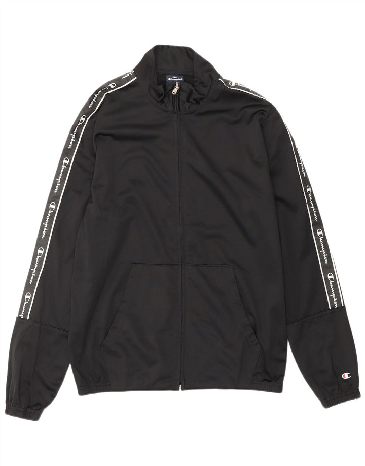 CHAMPION Chaqueta de chándal con gráfico para niños 15-16 años 2XL Poliéster negro