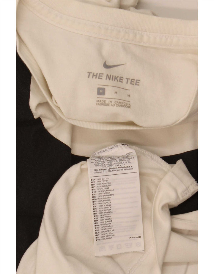Nike Camiseta gráfica para hombre Top mediano de algodón blanco