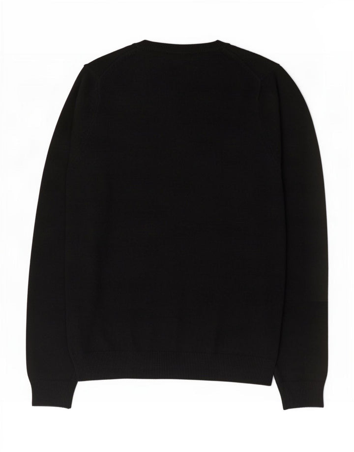 Marks & Spencer Jersey con Cuello en V para Hombre XL Lana de Cordero Negra