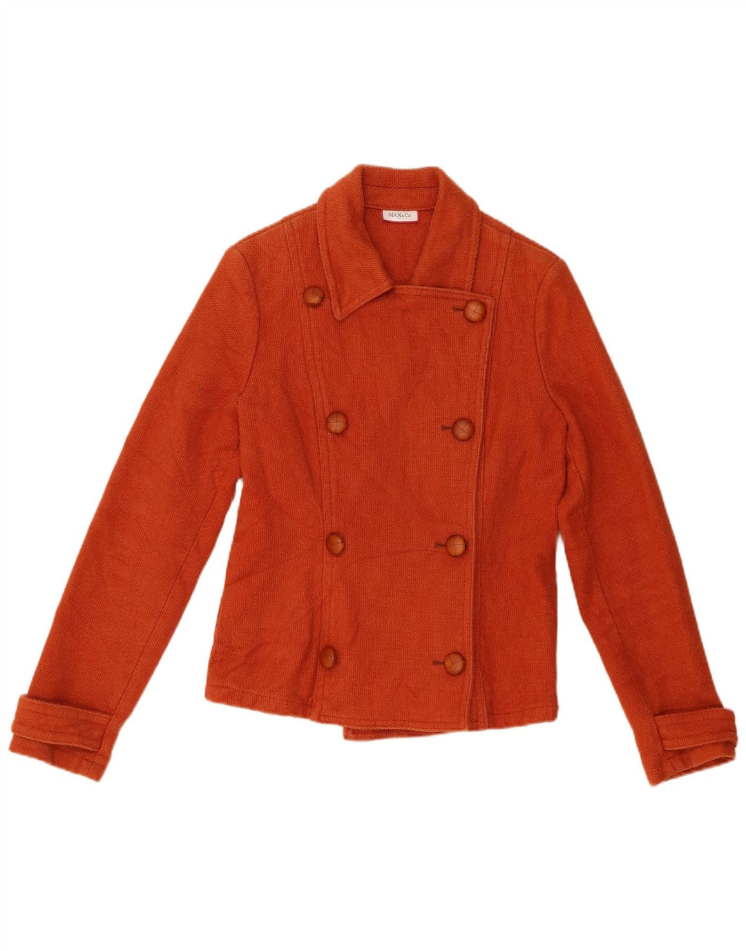 Max & Co. Chaquetón para mujer UK 10 Small Naranja Algodón