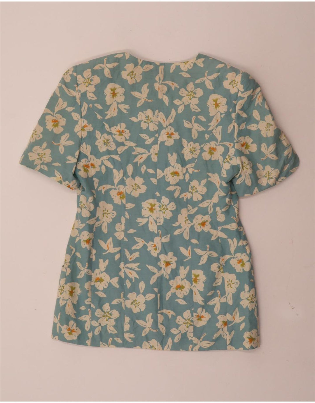 Franco Callegari Chaqueta Blazer de 4 Botones para Mujer Reino Unido 12 Azul Medio Floral