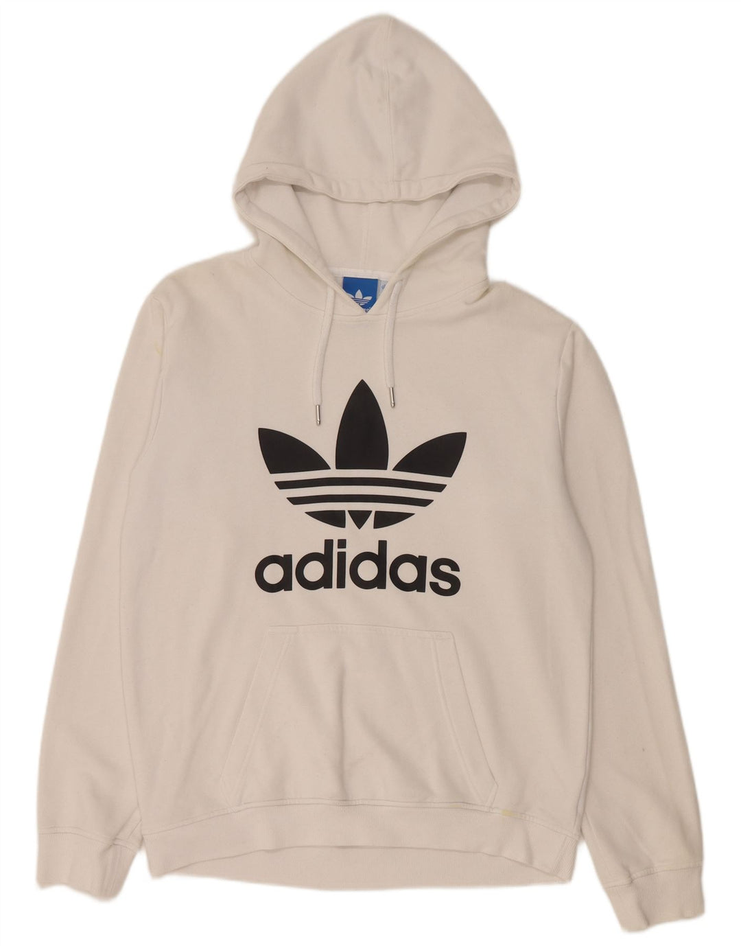 Adidas Hombre Sudadera Con Capucha Gráfica Jersey De Algodón Blanco Mediano