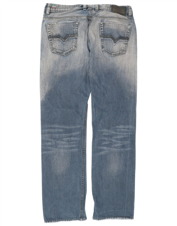 Diesel Vaqueros Rectos Para Hombre W33 L34 Algodón Azul