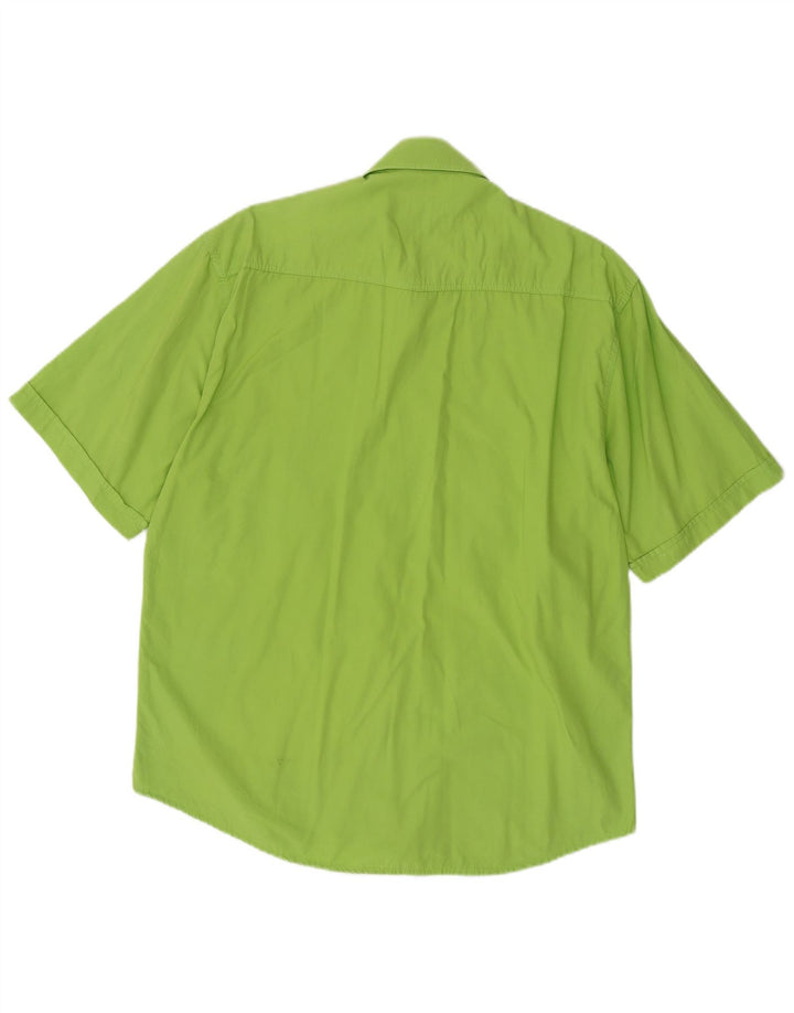 Camisa Azzurra Hombre Manga Corta Verde Medio