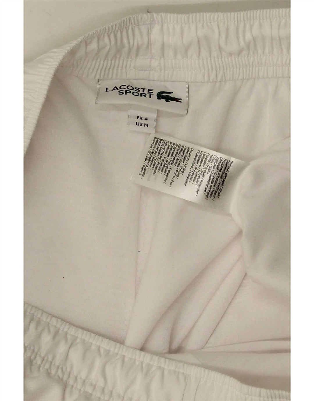 Pantalones cortos deportivos para hombre Lacoste Talla 4 Mediano Blanco Poliéster