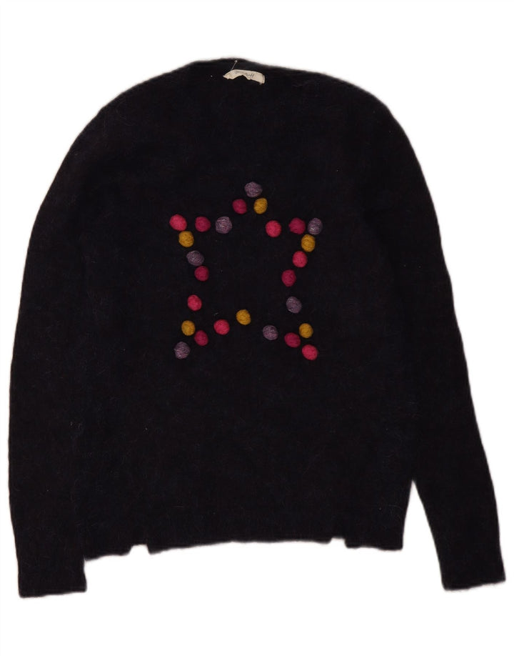 White Stuff - Jersey con cuello redondo para mujer, talla S, color azul marino