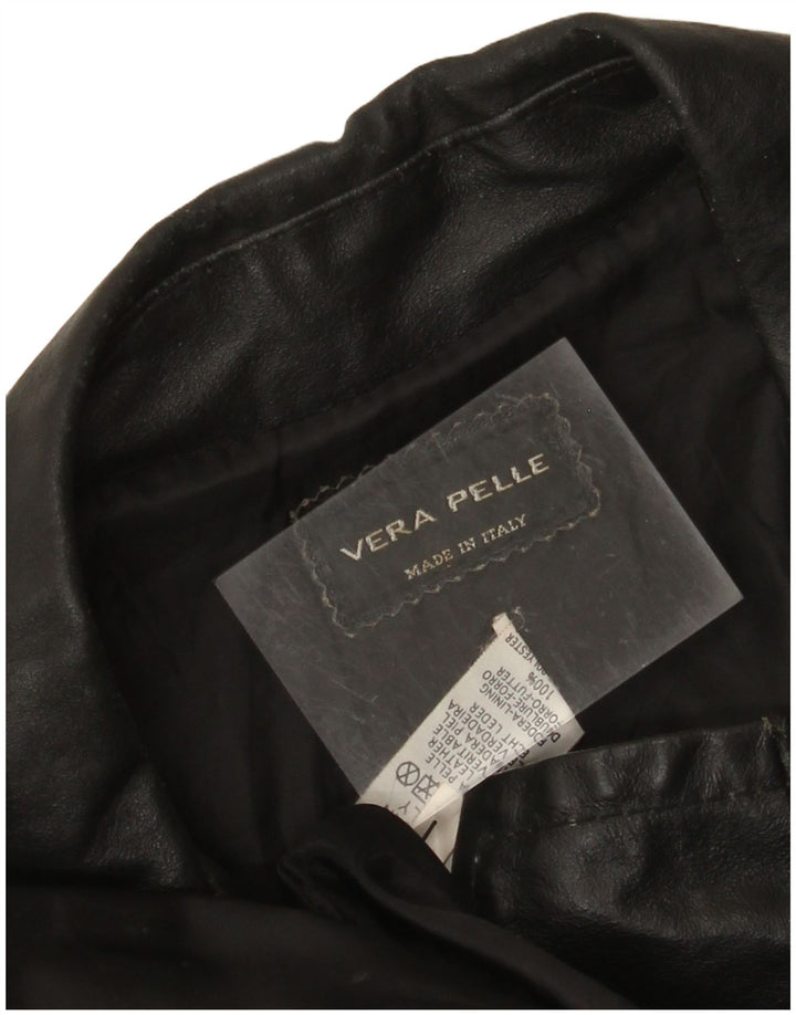 VINTAGE Chaqueta de cuero para hombre Reino Unido 40 Cuero negro grande